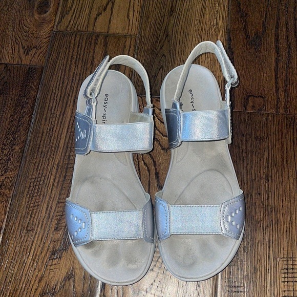 Easy Spirit Silver Comfort Sandals - Picture 1 of 4